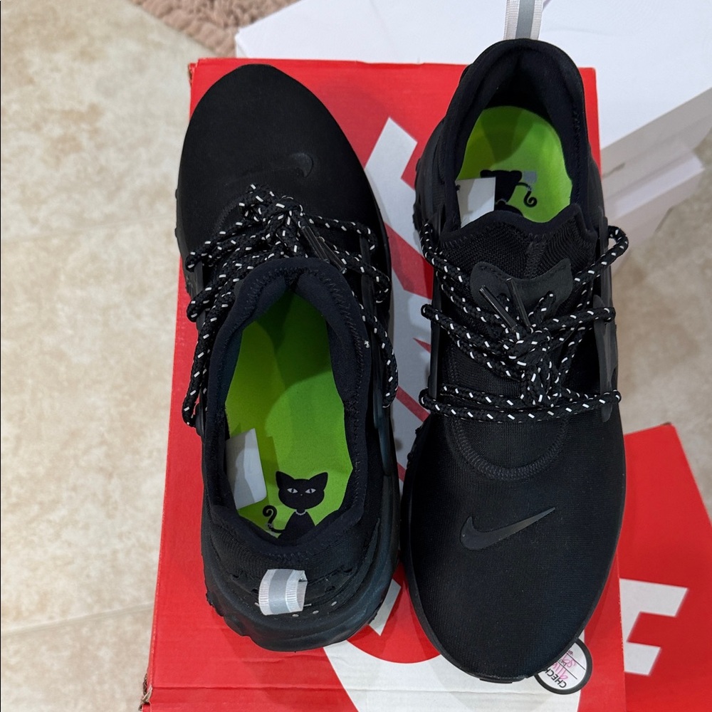 Nike React Presto Black Cat  Black/Electric Green-Black-White